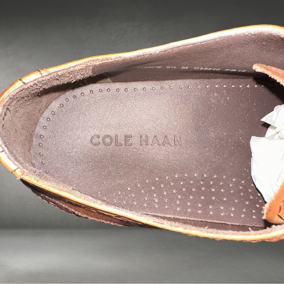 Men’s Cole Haan Saddle Leather Tan Shoes 9 1/2 med - Picture 9 of 9